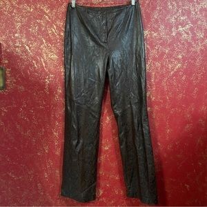 SIENA STUDIO Vintage Y2K Snake Print Leather High rise Pants 10
